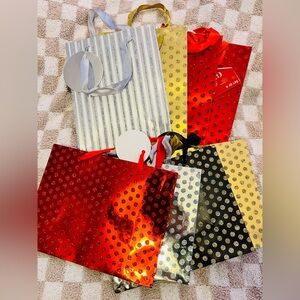 Set of 8 Gift Bags - Multi Color small to medium size
